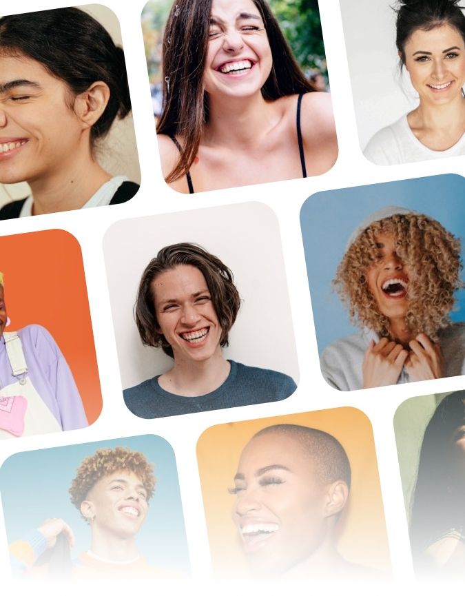 Grid of smiling people